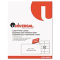 Universal Universal 80004 Laser Printer Permanent Labels; 2 x 4; White; 2500-Box 80004